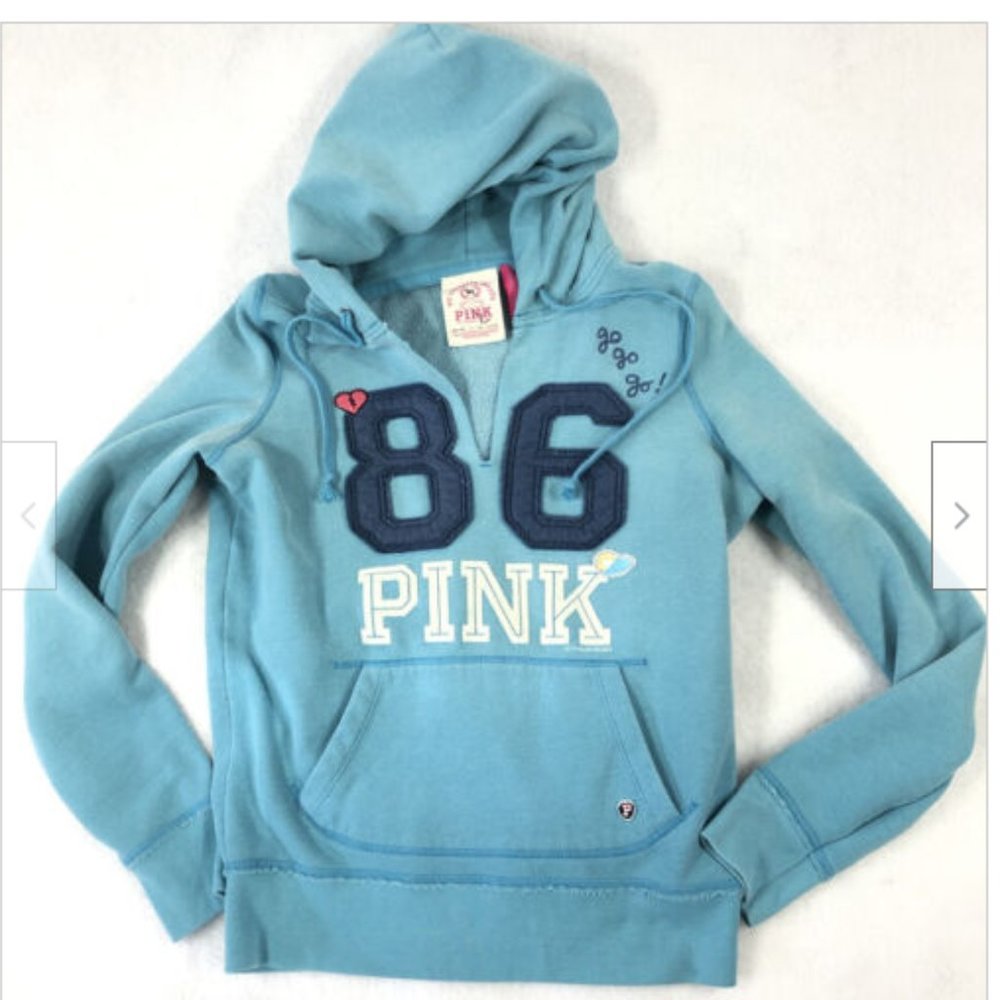 🖤Pink (Victoria's Secrets) Hoody with (Patchwork Details)